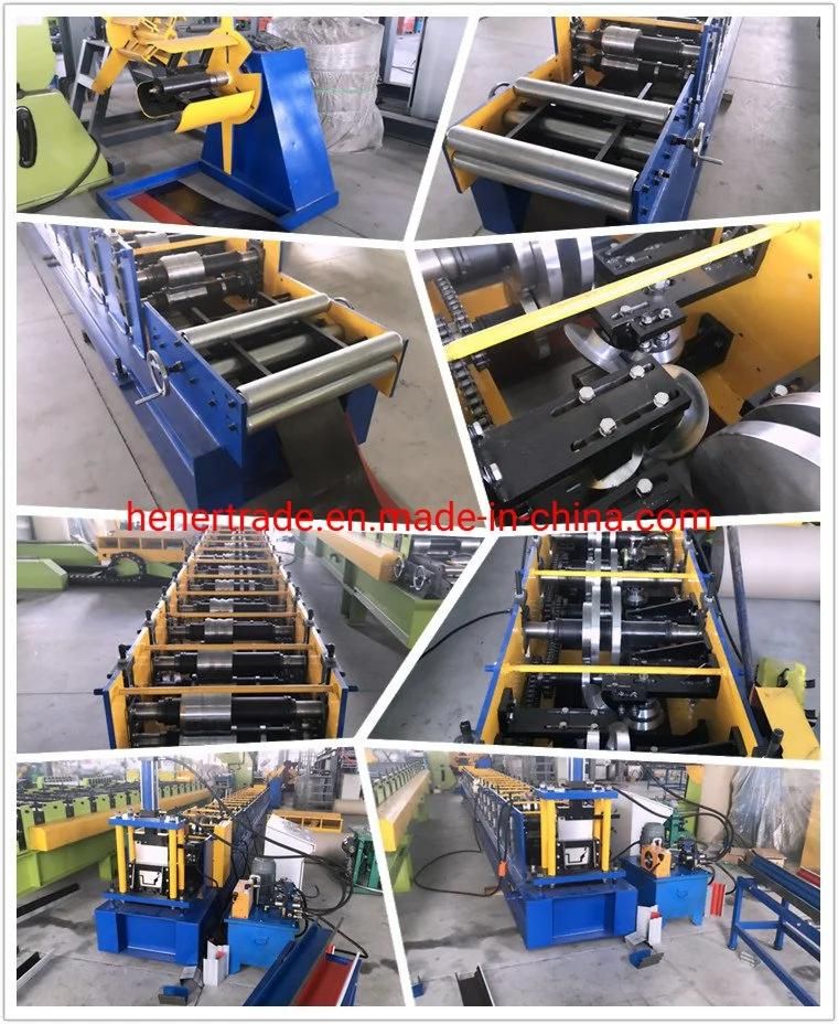 Customized Gutter Shape Steel Purlin Machine