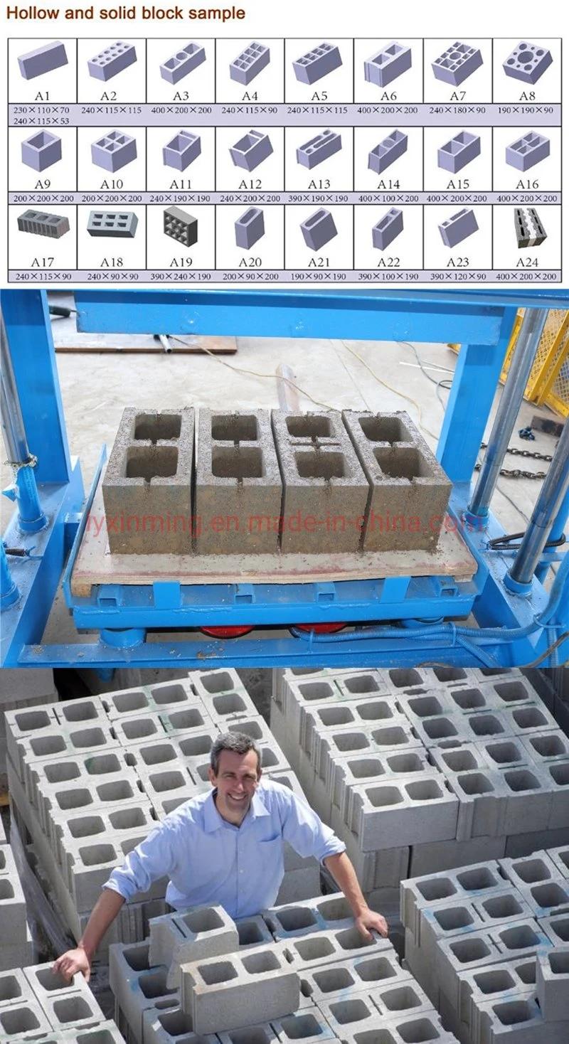 High Quality Qtj4-40 Semi-Automatic Concrete Cement Hollow Block/Solid Brick /Pavment Interlocking Block Making Machine Forconstruction Materials