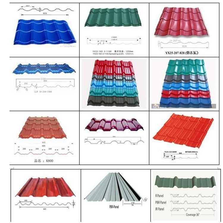 Glazed Metal Roof Tile Making Steel Profile Roll Forming Machine