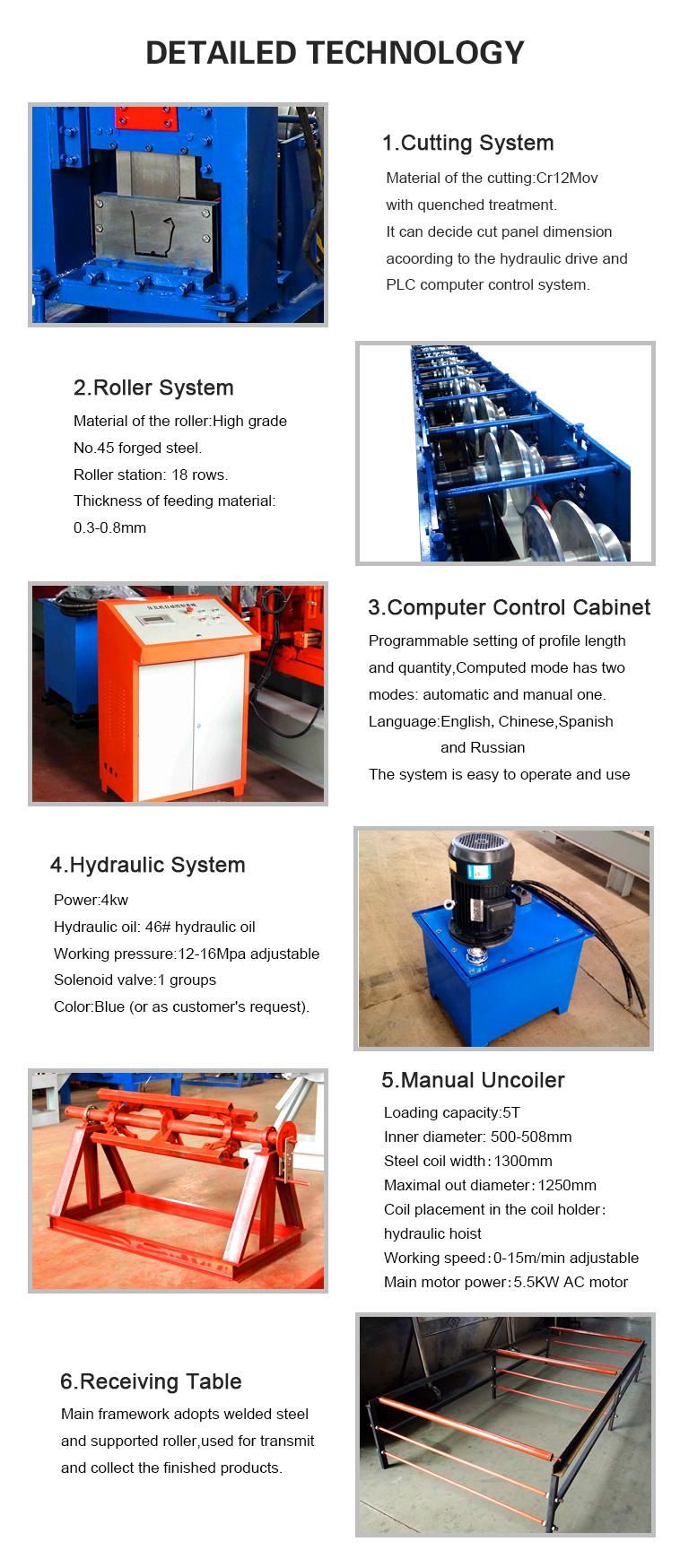 Half Round Rain Gutter Roll Forming Machine /High Quality Gutter Machine