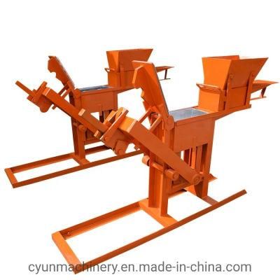 Cy2-40 Small Cheap Manual Soil Cement Brick Machine Clay Interlocking Brick Making Machine for Sale