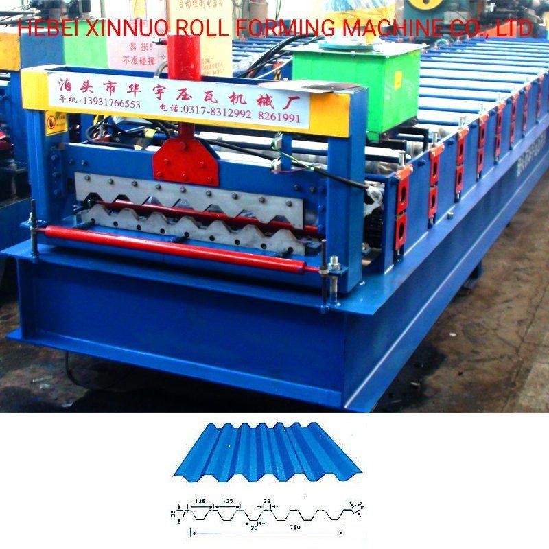 750 Corrugated Roofing Sheet Making Roll Forming Machine