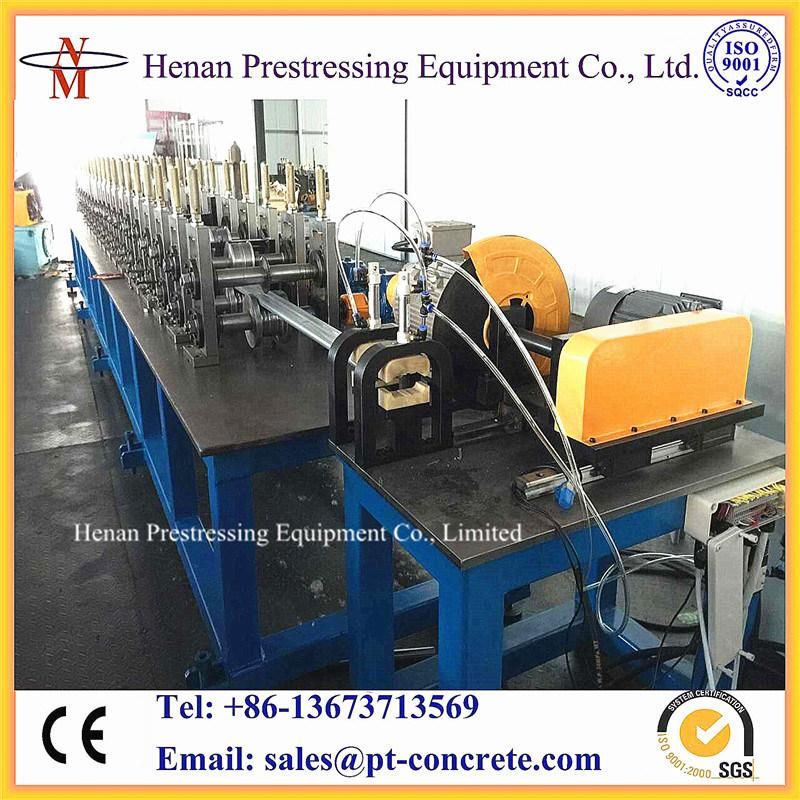 Fast Speed Post Tension Galvanized Steel Smooth Flat Duct Machine