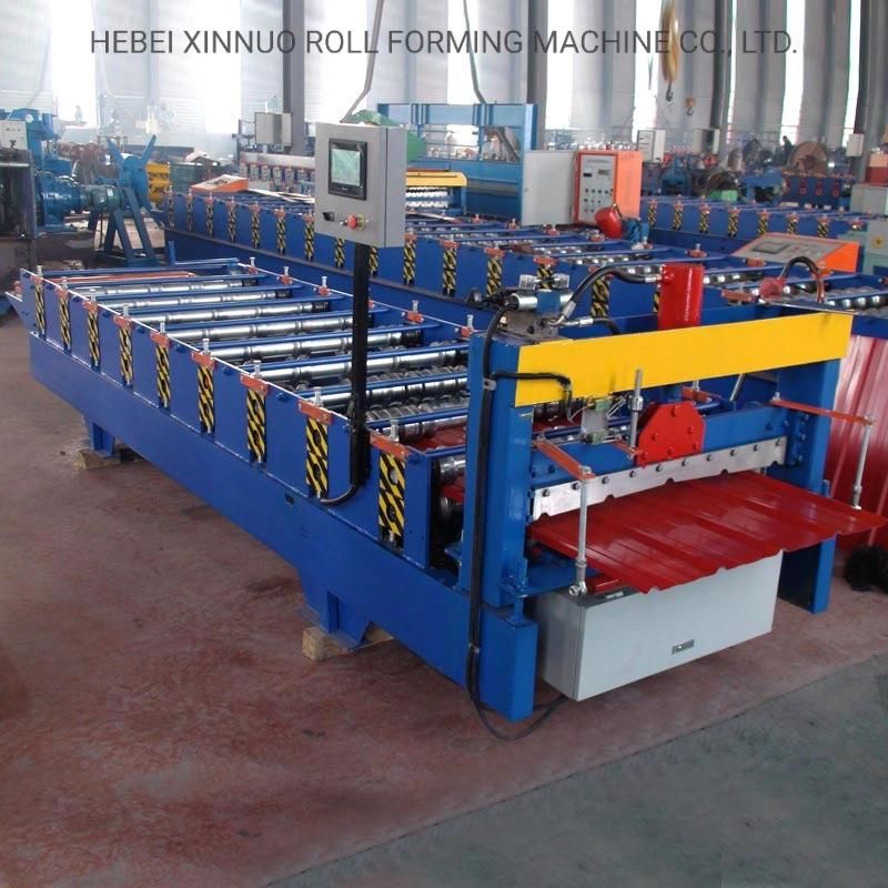 Xn-900 Metal Color Steel Aluminum Tile Cold Makong Trapezoid Roof Sheet Roll Forming Machine
