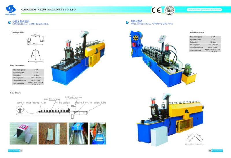 Automatic Steel C U Profile Roll Forming Machine