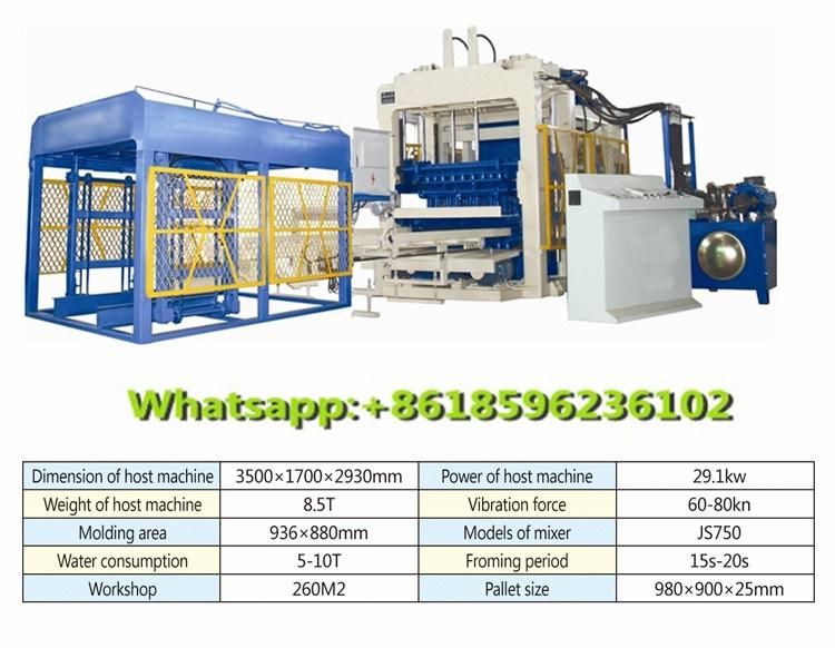 Qt8-15 Block Machine Automatic Paver Block Making Machine Hydraulic Press Block Machine Hollow Block Machine Rate