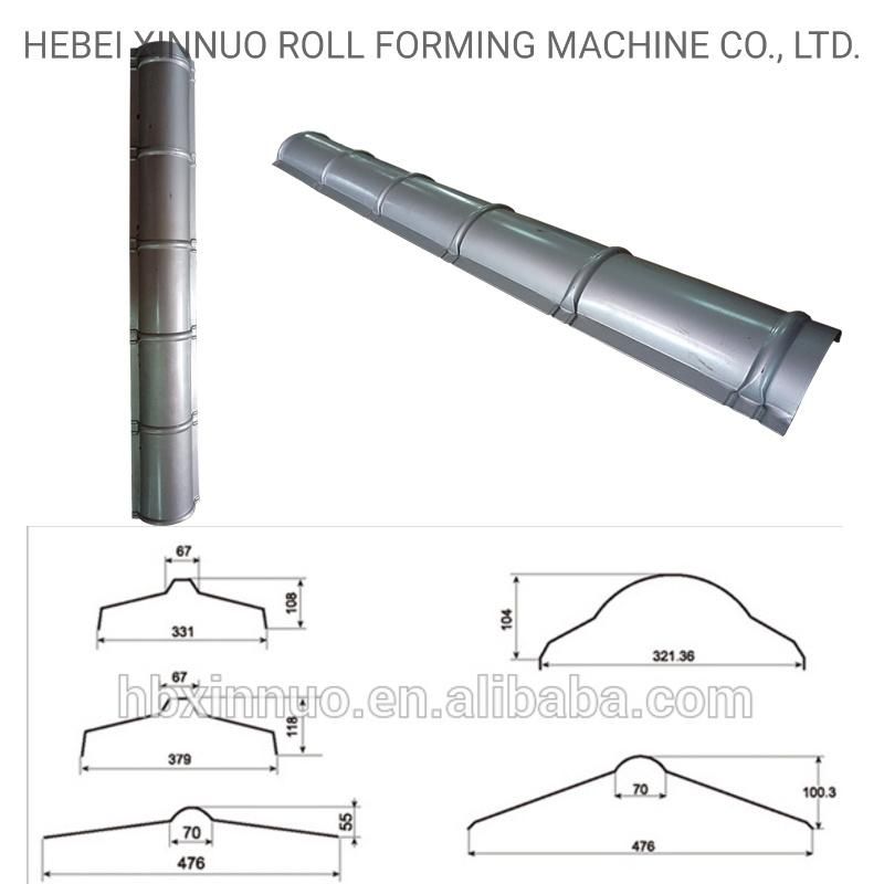 Xinnuo Galvanized Steel Roof Ridge Cap Cold Roll Forming Machine