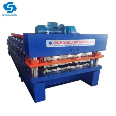 Double Layer Roof Sheet Roll Forming Machine with Motorized Shearing System