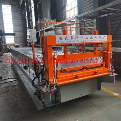 Xinnuo 820 Steel Structure Buildings Joint Hidden Metal Roof Panel Roll Forming Machine