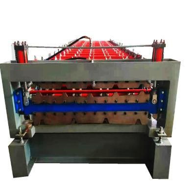 Double Layer Corrugated Trapezoidal Roofing Sheet Roll Forming Machine