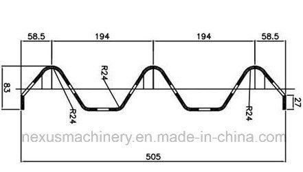 Three Waves Cold Rolled Highway Guardrail Roll Forming Machine