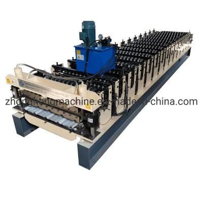 Double Layer Steel Corrugated Roofing Sheet Cold Roll Forming Machine