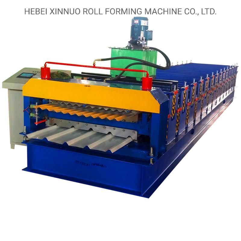 Ibr Color Steel Metal Roofing Sheet Double Layer Roll Forming Machines