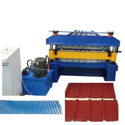 Glazed Metal Roofing Sheet Panel Double Deck Layer Forming Machinery for Trapezoidal