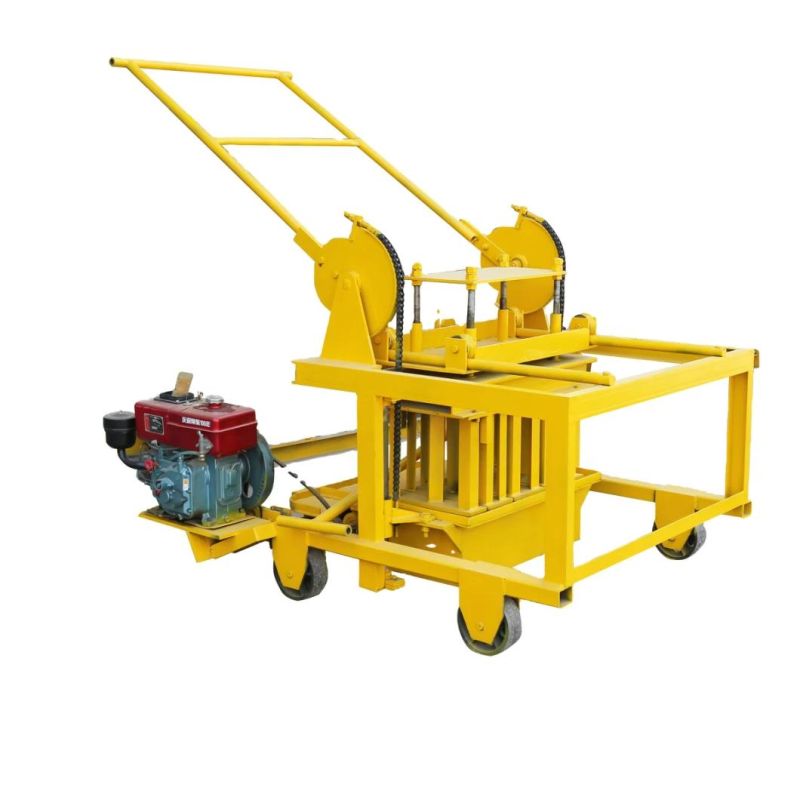 Qmj4-40 Mobile Portable Manual Hollow Block Machine