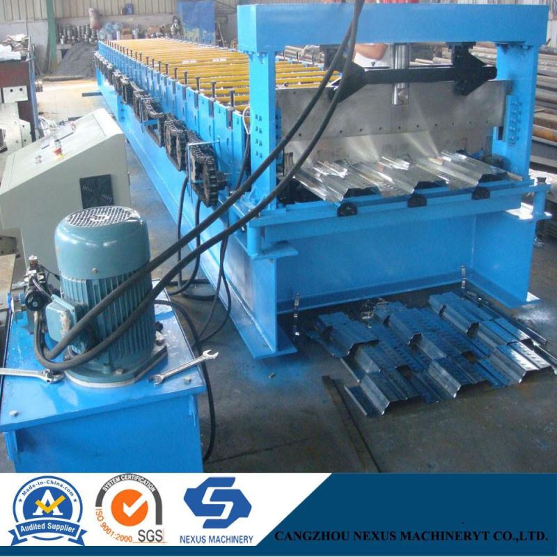 Galvanised Steel Metal Floor Deck Roll Forming Machine Decking Sheet Production Line