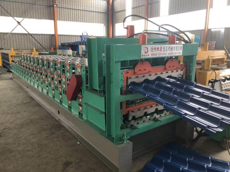 Colored Steel Three Layer Roof Tile Roll Forming Making Machine