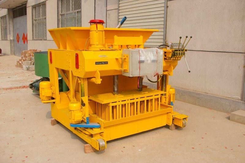 Qmy6-25 Mobile Hydraulic Press Concrete Hollow Block Machine