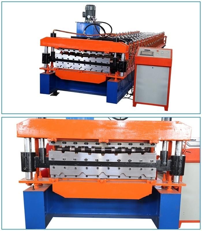 Cold PLC Automatic Galvanized Corrugated and Trapezoidal Roof Panel Sheet Roll Forming Machine