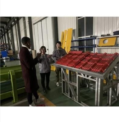 Anti Aging Roof Sheets Polymer Film Metal Steel Sheet Produced by Laminating Machine Glazed Tile Making Machine