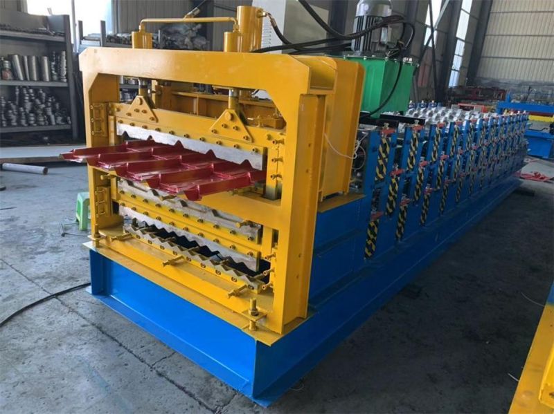 Hydraulic Galvanized Metal Three Layer Roofing Sheet Roll Forming Machine