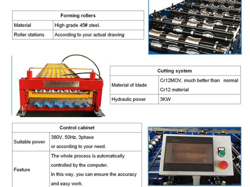 Dx Tile Roof Metal Sheets Wanll Panel Forming Machine