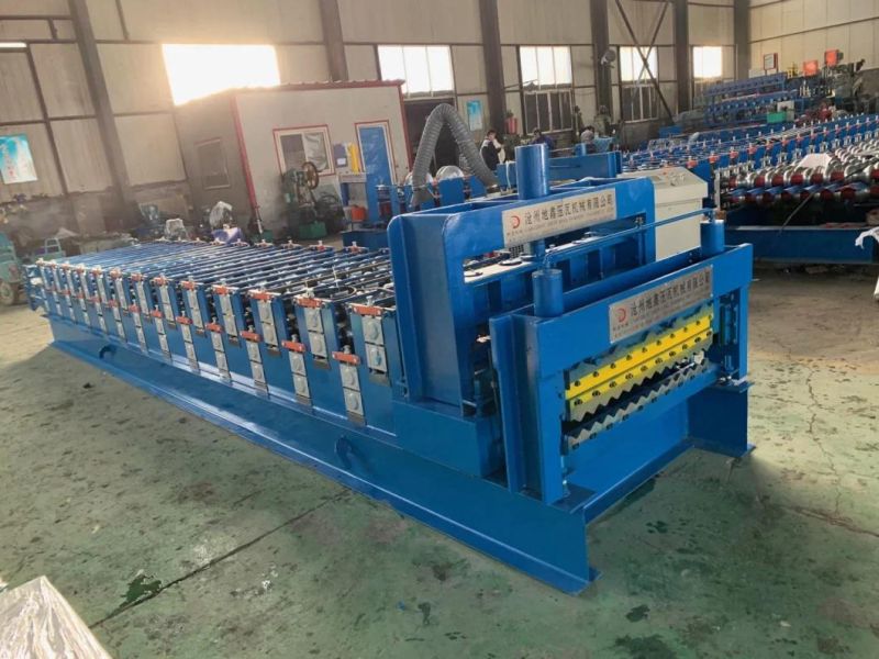 Corrugating and Glazed Tile Galvanized Roofing Panels Rolls Forming Machine