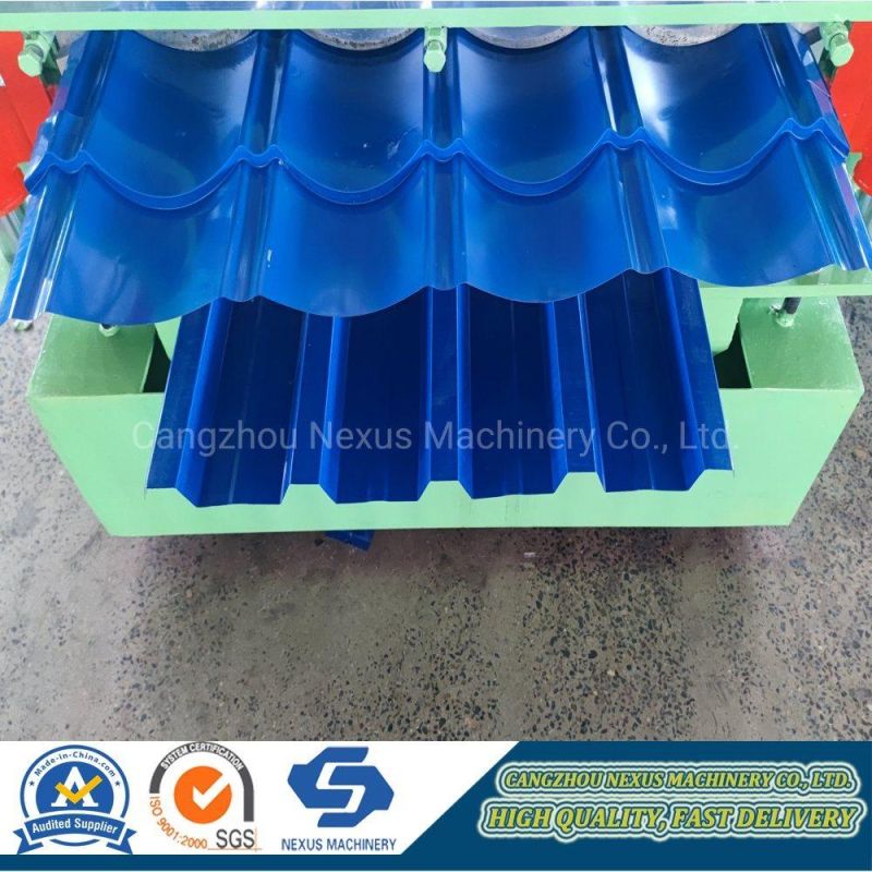 Zimbabwe Q-Tile Sheet Versatile Making Machinery Ibr Sheeting Double Layer Roll Forming Machine