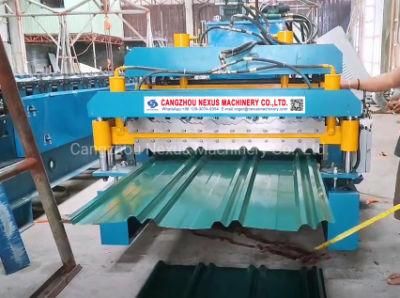 Twin Rib Roofing Sheet Roll Forming Machine Uni Ribtype Roof Sheeting Machinery