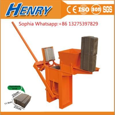 Qmr2-40 Manual Hydraform Compressed Earth Brick Machine Solid Interlocking Block Machine Price in India