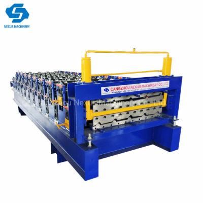 840/900 Double Layer Trapezoidal Roof Sheets Roll Forming Machine with 1000mm Coil Width