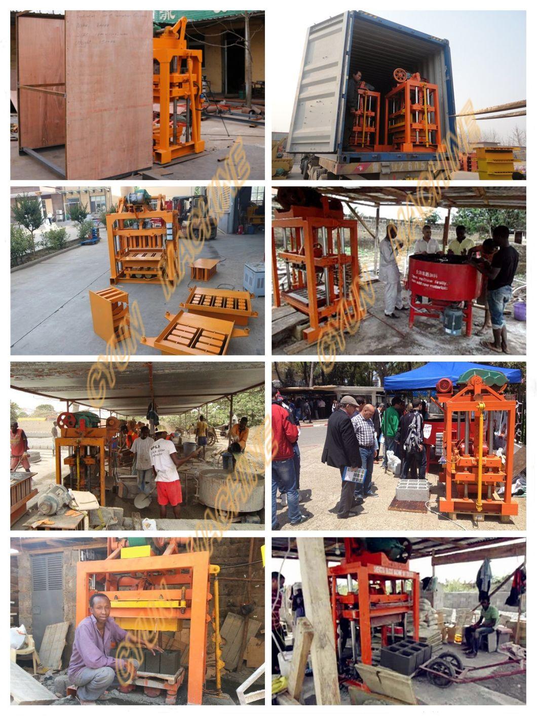 Qt4-40semi Sutomatic Manual Concrete Cement Block Machine for Hollow Blocks