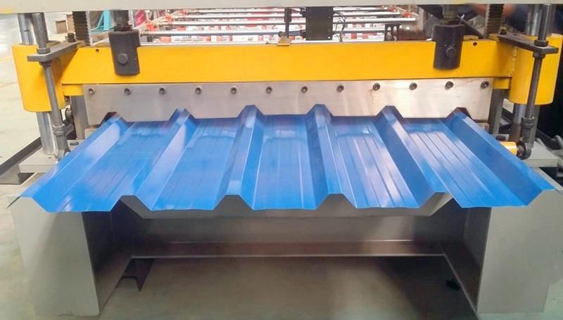 Hydraulic Press Colored Steel Coil Roof Tile Cold Roll Forming Machine