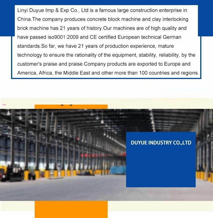 Duyue Qt4-15 Automatic Cement Hollow Block Machine Hot Sale in Africa