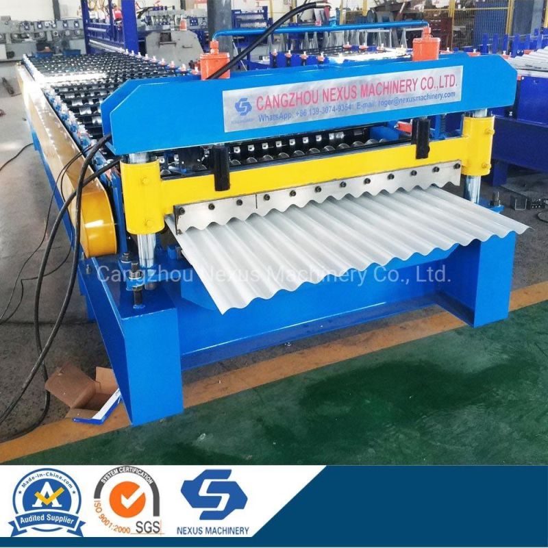 Low Cost of Metal Corrugated Sheets Trapezoidal Roof Roll Forming Machine Supplier