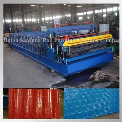 Double Layer Glazed Metal Roof Tile Machine