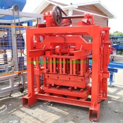Qt4-40 Semi Automatic Hollow Solid Paving Block Making Machine