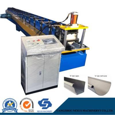 Steel Cold Roll Forming Machine for Half Round Rain Gutter