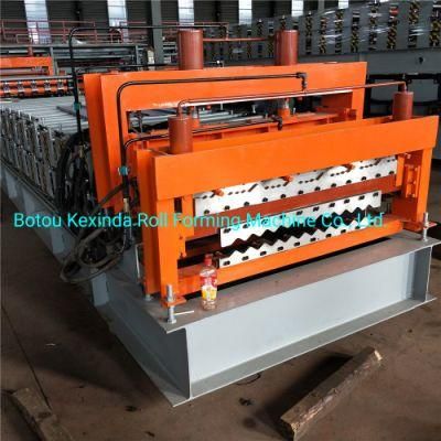 Double Layer Glazed Tile Corrugated Roll Forming Machine