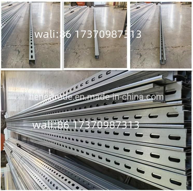 High Precision Solar Strut Channel Roll Forming Machine Rail 41X41 Uni Strut Shaped Steel Channel Machine