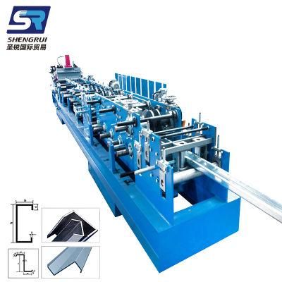 Fully Automatic Metal Steel C Z Purlin Interchangeable Making Roll Forming Machine