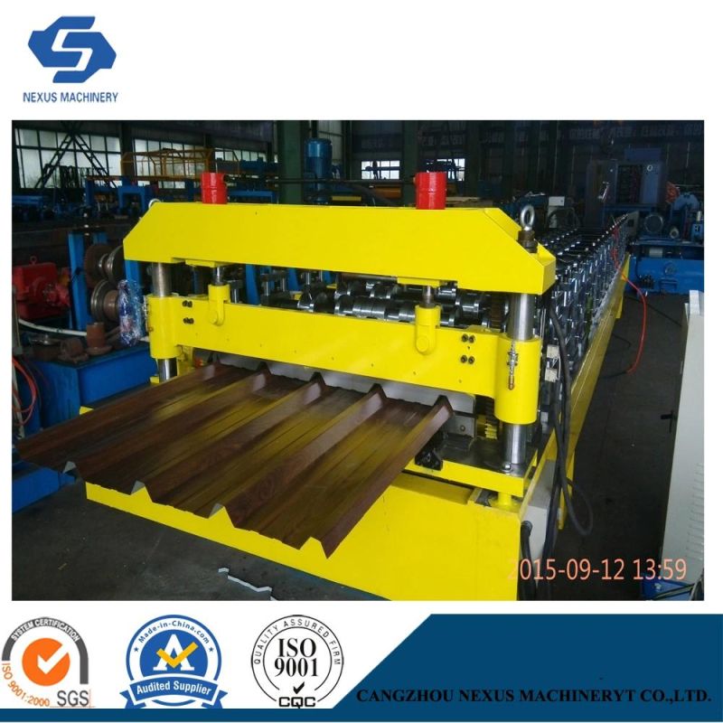 SGS Certificates Trapezoidal Profile Steel Roof Tile Sheet Rolling Forming Machine