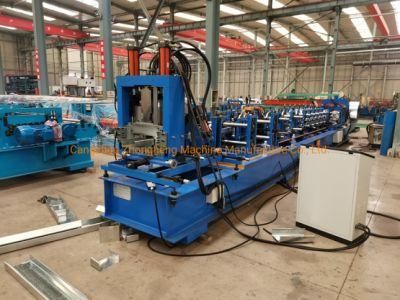 Prefeb Construction C Purlin Roll Forming Machine with Automatic Change Size
