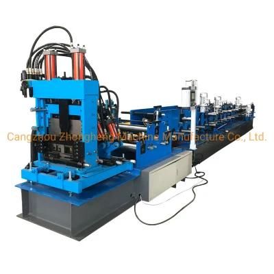 Omega Profile Roll Forming Machine C U Purlin Channel Truss Furring Cold Forming Machine