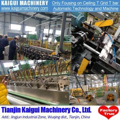 High Accuracy Ceiling Main T Grid T Bar Roll Forming Machine with Automatic Punching and Cutting