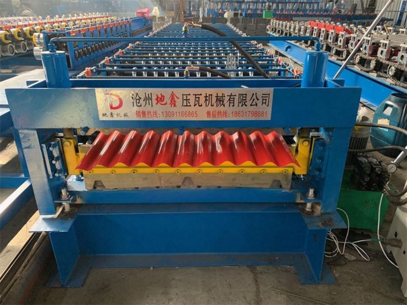 Chinese Supplier Corrugated Type Glazed Tile Roof Sheet Roll Forming Machine