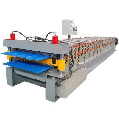 Roof Use Double Layer Trapezoidal Profile Steel Roll Forming Machine