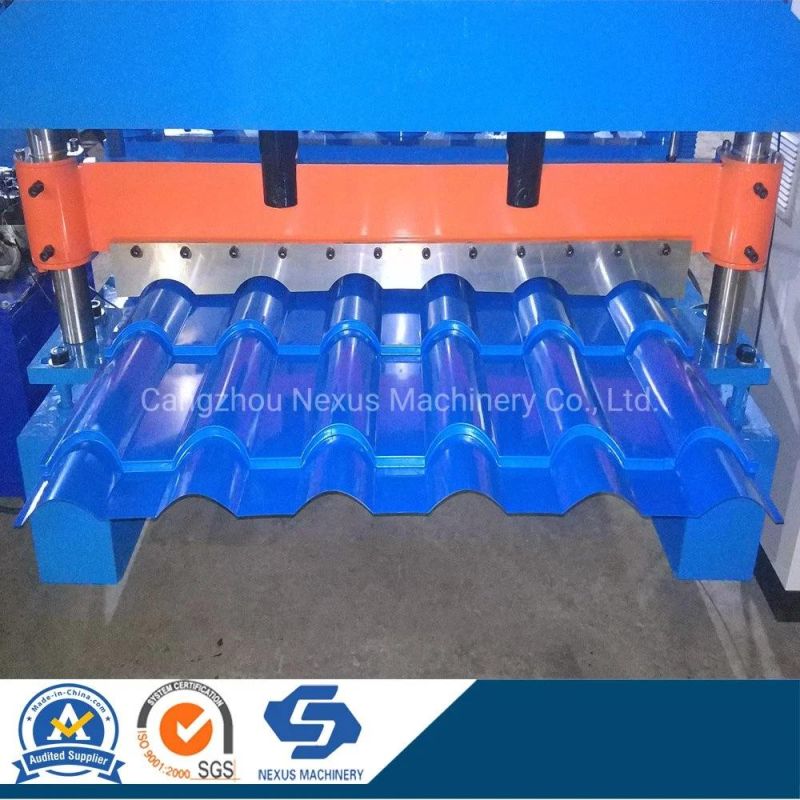 European Customer Order Glazed Tile Sheet/Roof Panel Roll Forming Machine with PLC