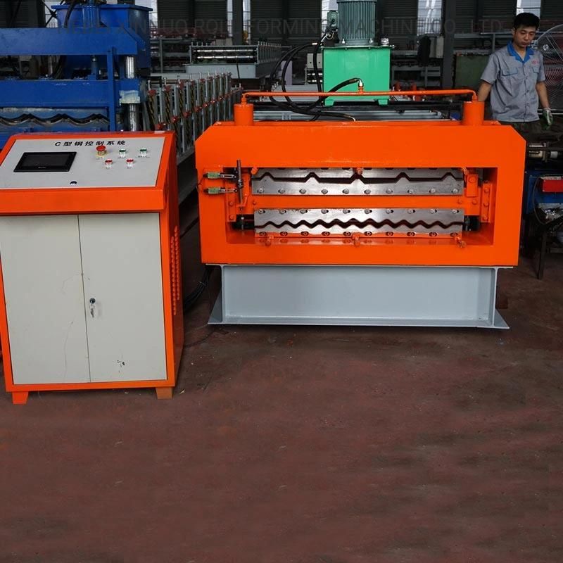 Double Layer Corrugated Roofing Sheet Metal Roll Forming Machine