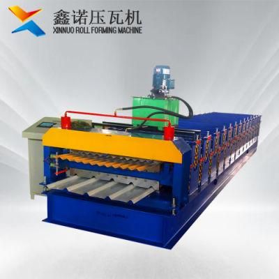 836+836 Roof Use Double Layer Corrugated Profile Steel Roofing Sheet Roll Forming Machine